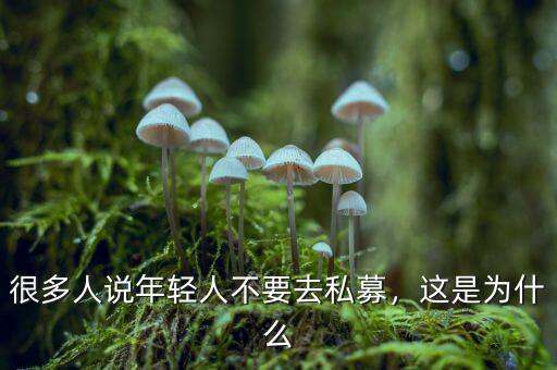很多人說(shuō)年輕人不要去私募，這是為什么