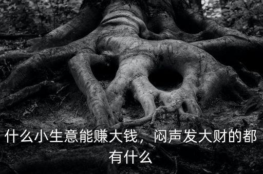 什么小生意能賺大錢，悶聲發(fā)大財的都有什么