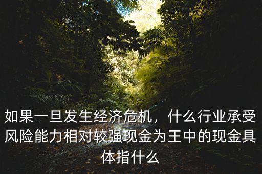 如果一旦發(fā)生經(jīng)濟(jì)危機(jī)，什么行業(yè)承受風(fēng)險(xiǎn)能力相對(duì)較強(qiáng)現(xiàn)金為王中的現(xiàn)金具體指什么