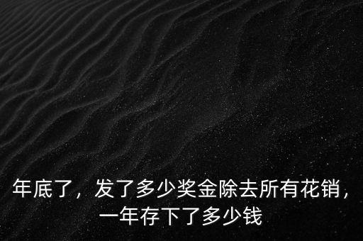 年底了，發(fā)了多少獎金除去所有花銷，一年存下了多少錢