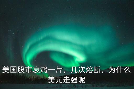 美國(guó)股市哀鴻一片，幾次熔斷，為什么美元走強(qiáng)呢