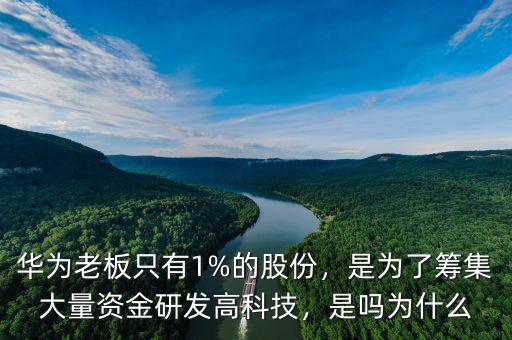 華為老板只有1%的股份，是為了籌集大量資金研發(fā)高科技，是嗎為什么