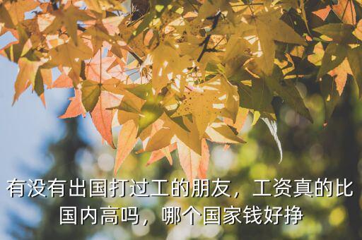 有沒有出國打過工的朋友，工資真的比國內(nèi)高嗎，哪個國家錢好掙