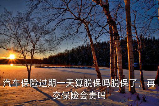 汽車保險(xiǎn)過(guò)期一天算脫保嗎脫保了，再交保險(xiǎn)會(huì)貴嗎