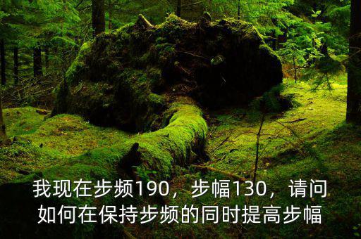 我現(xiàn)在步頻190，步幅130，請問如何在保持步頻的同時提高步幅