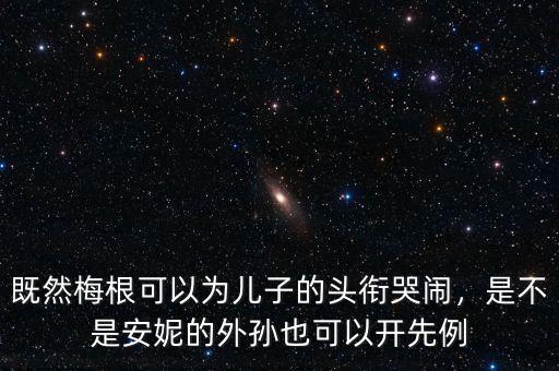 既然梅根可以為兒子的頭銜哭鬧，是不是安妮的外孫也可以開先例