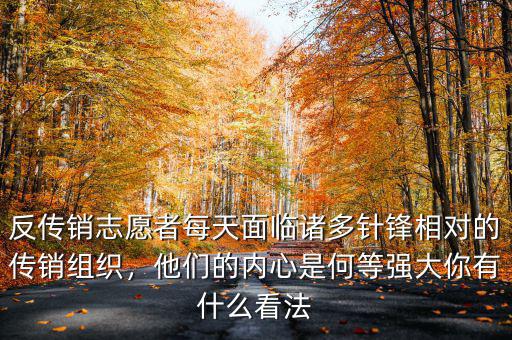 反傳銷志愿者每天面臨諸多針鋒相對的傳銷組織，他們的內(nèi)心是何等強大你有什么看法