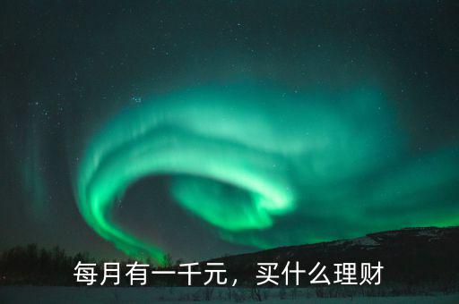 每月有一千元，買什么理財