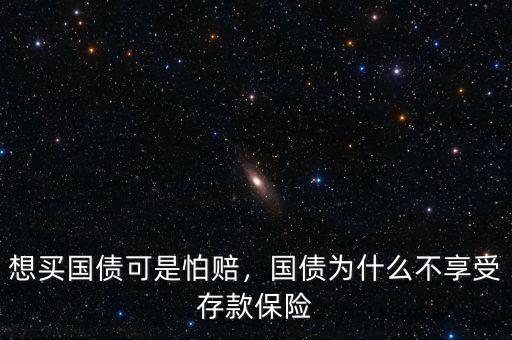 想買國債可是怕賠，國債為什么不享受存款保險