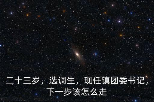 二十三歲，選調(diào)生，現(xiàn)任鎮(zhèn)團(tuán)委書記，下一步該怎么走