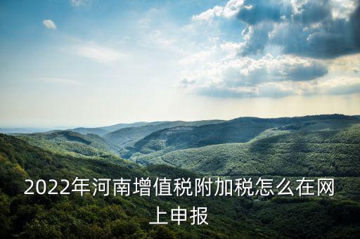 附加稅在什么網(wǎng)站申報表，2022年河南增值稅附加稅怎么在網(wǎng)上申報