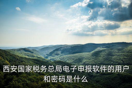 陜西省國(guó)家稅務(wù)局賬號(hào)是什么，你好我想問(wèn)你 一下 網(wǎng)上國(guó)稅的用戶名和密碼是什么