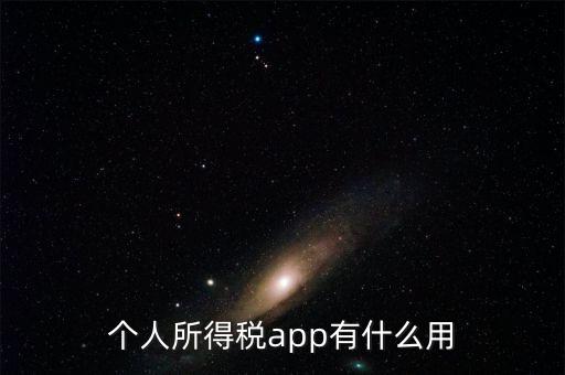個(gè)人網(wǎng)上辦稅干什么用，個(gè)人所得稅app有什么用