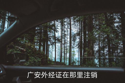 注銷外經(jīng)證在什么窗口，廣安外經(jīng)證在那里注銷