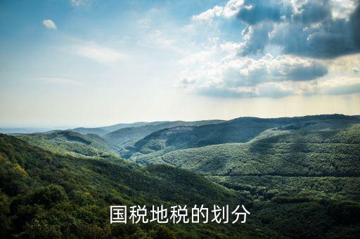 地稅分為什么種類，國稅地稅的劃分