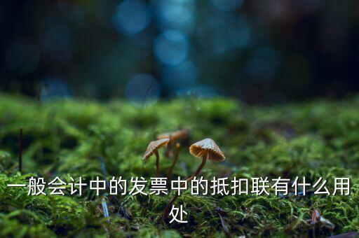 抵扣聯(lián)有什么用，一般會(huì)計(jì)中的發(fā)票中的抵扣聯(lián)有什么用處