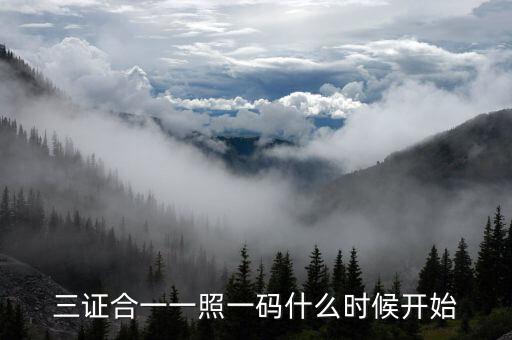 三證合一到什么時(shí)候，三證合一一照一碼什么時(shí)候開始