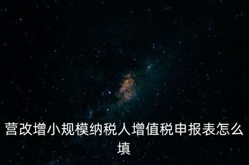 營改增需要填什么表，營改增小規(guī)模納稅人網(wǎng)上納稅申報需要填寫幾張表
