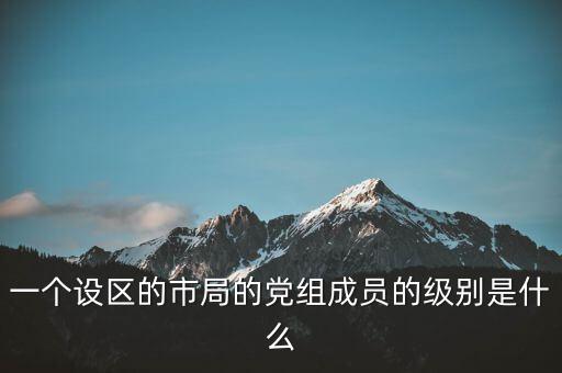 市國稅局黨組成員是什么級別，一個設(shè)區(qū)的市局的黨組成員的級別是什么