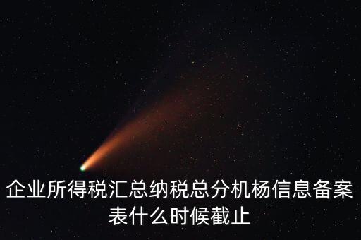 匯總所得稅備案什么時間，備案應(yīng)該在什么時候進(jìn)行求解
