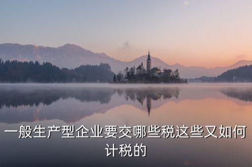 生產(chǎn)型企業(yè)交什么稅，一般生產(chǎn)型企業(yè)要交哪些稅這些又如何計稅的