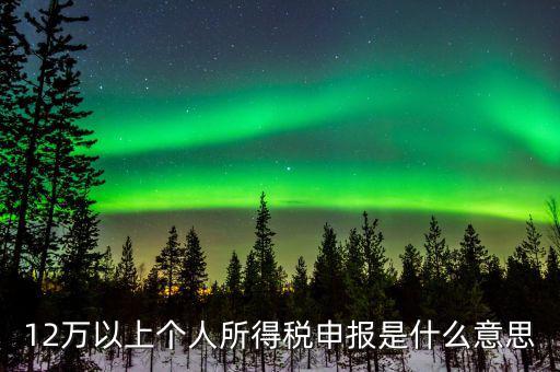 十二萬申報有什么用，第一次進行12萬個稅申報有哪些注意點