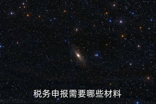 稅務申報需要哪些材料