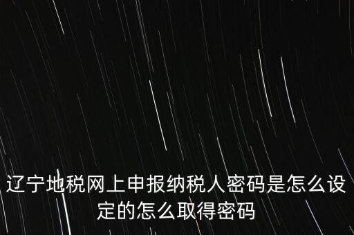 地稅網(wǎng)上自然人申報(bào)密碼是什么，地稅申報(bào)的用戶名和密碼是什么