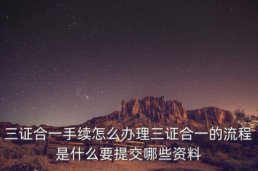 變更地稅三證合一需要什么資料，三證合一營(yíng)業(yè)執(zhí)照換證需要什么資料