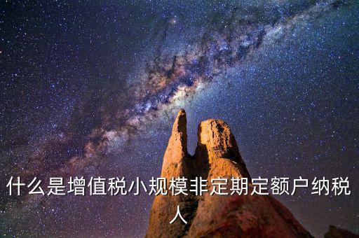 非定期定額報(bào)是什么意思，什么是增值稅小規(guī)模非定期定額戶納稅人
