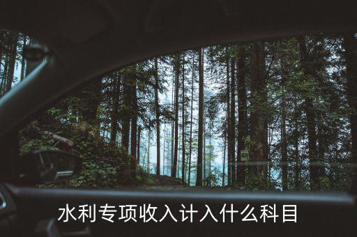 水利專(zhuān)項(xiàng)收入計(jì)入什么科目