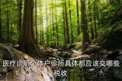 醫(yī)院應(yīng)交什么稅，醫(yī)療診所個體戶診所具體都應(yīng)該交哪些稅收