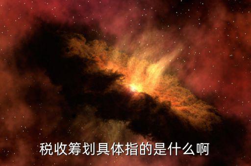 涉稅訴求什么意思，稅收籌劃具體指的是什么啊