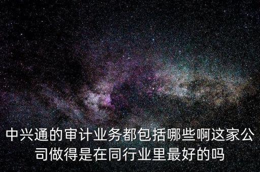 百旺中興通干什么的，中興通的審計(jì)業(yè)務(wù)都包括哪些啊這家公司做得是在同行業(yè)里最好的嗎