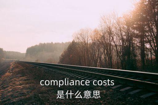 遵從成本什么意思，compliance costs 是什么意思