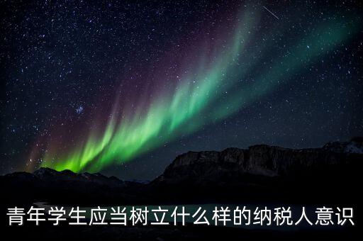 青年學(xué)生應(yīng)當(dāng)樹(shù)立什么樣的納稅人意識(shí)