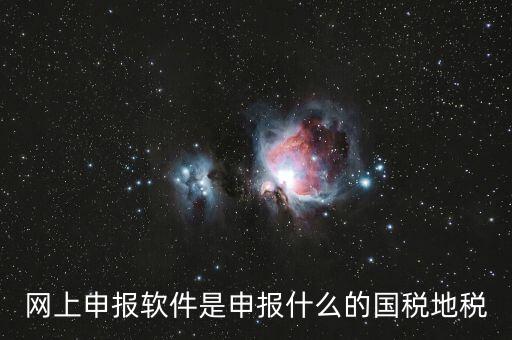國稅申報(bào)軟件是什么，申報(bào)軟件是什么