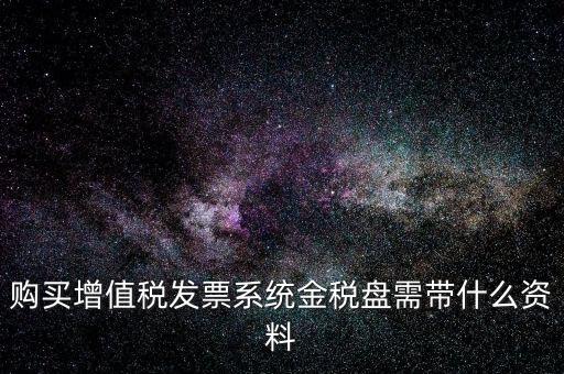 購(gòu)買金稅盤要帶什么資料，購(gòu)買增值稅發(fā)票系統(tǒng)金稅盤需帶什么資料