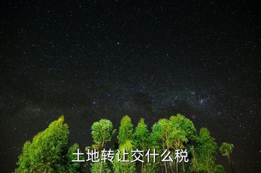 出讓土地交什么稅，土地出讓要交什么稅