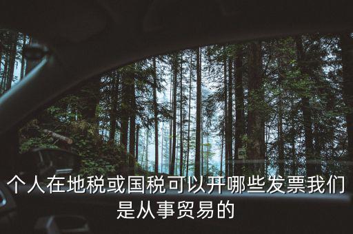 個人能去地稅代開什么票，個人可以去地稅開票嗎每一種行業(yè)都可以嗎哪種稅率最低