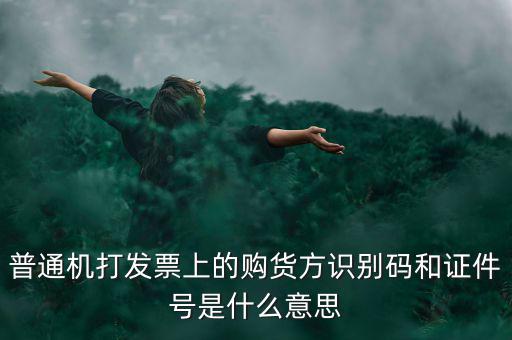 發(fā)票方識(shí)別號(hào)是什么，普通機(jī)打發(fā)票上的購(gòu)貨方識(shí)別碼和證件號(hào)是什么意思