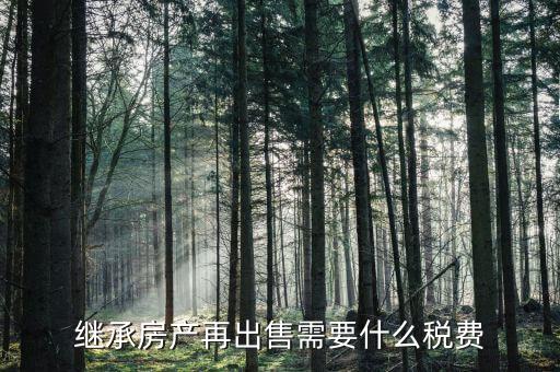 繼承房屋出售有什么稅，繼承房產(chǎn)再出售需要什么稅費(fèi)