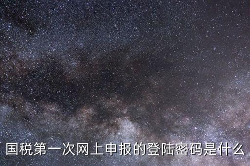 國稅網(wǎng)上登錄密碼是什么，國稅第一次網(wǎng)上申報的登陸密碼是什么