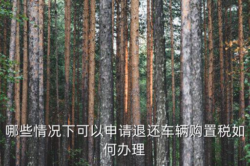 機(jī)動(dòng)車退稅要什么資料，申請(qǐng)退還已繳的車輛購置稅應(yīng)提供哪些資料