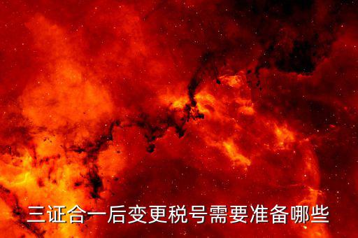 更改稅號需要什么資料，三證合一后變更稅號需要準備哪些