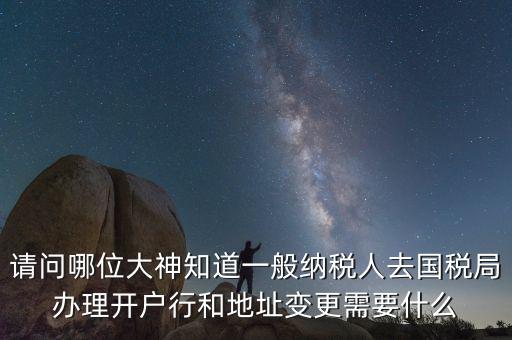 請(qǐng)問(wèn)哪位大神知道一般納稅人去國(guó)稅局辦理開戶行和地址變更需要什么