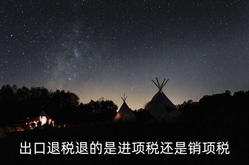 出口退稅退的什么稅，出口退稅退的是進(jìn)項稅還是銷項稅