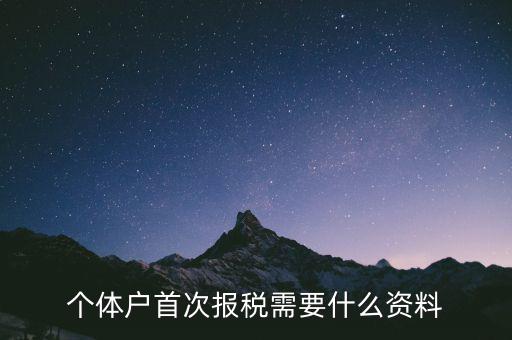 初次報稅需要什么2017，第一次納稅申報需帶什么資料