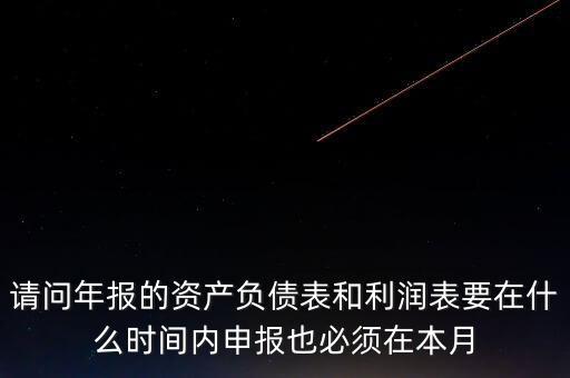 請(qǐng)問年報(bào)的資產(chǎn)負(fù)債表和利潤表要在什么時(shí)間內(nèi)申報(bào)也必須在本月
