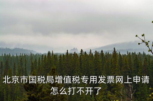 北京市國(guó)稅局增值稅專用發(fā)票網(wǎng)上申請(qǐng)?jiān)趺创虿婚_了